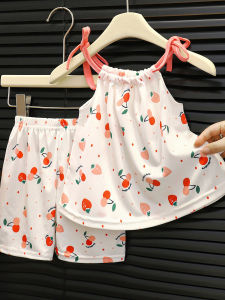 Breathable Cool Sensation Print Sundress Shorts Set