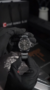 Jam Tangan Pria Alexandre Christie Classic Steel AC 8705 MDBIPDG Black Dial Black Stainless Steel Strap