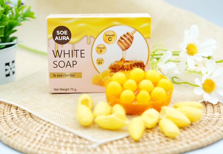 SOE AURA White Honey Soap 🐝🐝🐝🐝🐝🧼 🧼 🧼 ပျားဘုရင်မ ဆပ်ပြာ