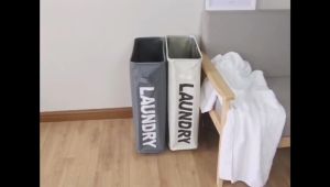 [SG Stock] WOODLES Laundry Basket Slim Hamper★42L 55L 64L Capacity★4-Wheel Foldable Slim Durable Lockable Waterproof Oxford★All Purpose Storage Clothes Toys★Turquoise Beige Grey Blue Black Red★Local Shipping & Warranty