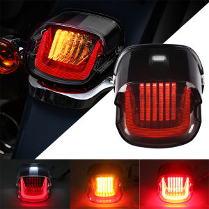 DOT Motorcycle LED Rear Tail Light Brake Stop Turn Signals Lamp for Harley Sportster Dyna Fatboy Softail Touring Road Glide Road