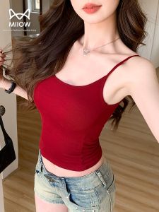 MiiOW | Beauty Back Sports Bra Tank Top with Padded Insert Red