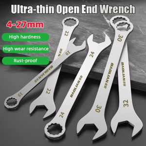 Dual-Use Ultra-thin Wrench Open Plum Ratchet Spanner 4-27mm Double Head Large Plum Two-purpose Wrench for Auto Repair Tool
