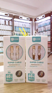V2S X6 60W Type C To Type-C Cable C-C PD Fast Charging Charger Wire Cord