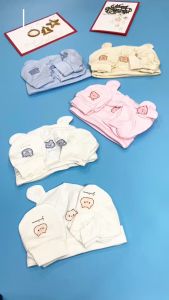 Set mũ bao tay + bao chân Good mama cho trẻ em/bé sơ sinh