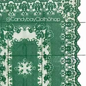 Taplak Meja Spesial Merah Natal Imlek 6 Kursi 150 x 230 cm Bahan Kain Polyester Corak Pucuk Bunga teratai