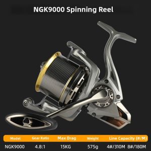billings | Long Distance Fishing Reel  Metal Gapless Tapered Mouth Anchor Reel 10000 Type