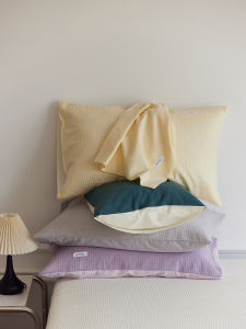 Pure Cotton Soft Pillowcase Single 48cmX74cm 60-Thread Count One Person Pillow Cover Durable Bedding Accessories