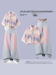 NUMEN BUTTON | Bộ Quần Áo Nữ Dành Cho Người Mập Mùa Hè Phong Cách Hàn Quốc