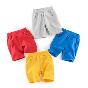 Quần Short Thể Thao Trẻ Em Cotton Nguyên Chất Mùa Hè Cho Bé Trai Quần Năm Mảnh Màu Trơn Thời Trang Quần Trẻ Em