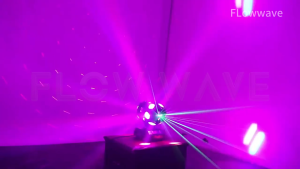 Flowwave Disco Light Laser 12 Rgbw Moving Head - Dmx512 & Sound Control 360° Beam For Weddings/Parties/Events Christmas Party Gift