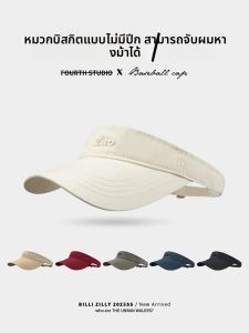 BILLI ZILLY | หมวกกันแดดปีกกว้างแบบสวมหัวพิมพ์ลายตัวอักษรสไตล์ลำลองสำหรับผู้ชายและผู้หญิงในฤดูร้อนปี 2025 หมวกกันแดดสำหรับวิ่งและออกกำลังกายกลางแจ้ง