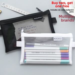 Kinhshion | Transparent Mesh Large Capacity Pencil Bag