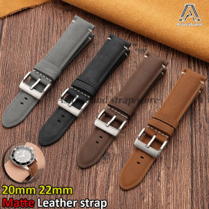 20mm 22mm Matte Leather Watch Band for Seiko Handmade Stitching Cowhide Strap for Smartwatch Wristband Men‘s Bracelet Pin Buckle