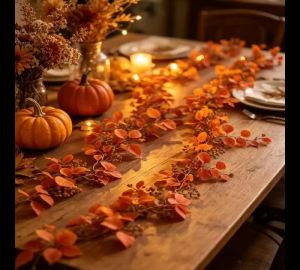 180cm Autumn Artificial Eucalyptus and Babys Breath Vine Money Leaf Artificial Flower Decoration Home Holiday Party Decorations
