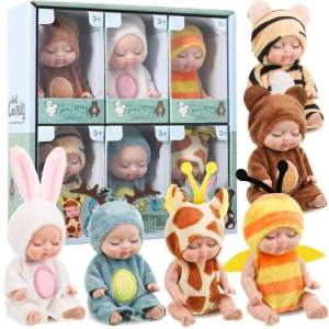 Little Baby Sleep Doll Simulation Rebirth Soothe Doll 11*5CM Plastic Dolls Girl Toys and Clothes Accessories