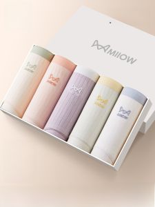 miiow | Pure Cotton Seamless Womens Underwear Breathable Triangle Panties Antibacterial Mid-Waist Comfortable Underpants For Ladies