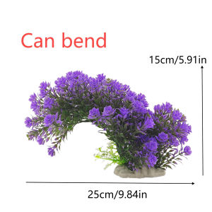 Artificial Underwater Plants can bend plant pink and purple artificial grass Plastic Fish tank aquatic simulation plant decorate