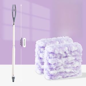 Trie Clean Extendable Static Dusting Brush Hair Dusting Stick Home Car Gap Cleaning Tool Flat Head Dusting Duster for Bedroom