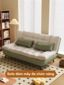 BMZAR Ghế Sofa Đôi Phòng Khách Kiểu Gấp 150cm Phong Cách Kem Đệm Bông Sữa 2025 Ghế Sofa Giường 3in1