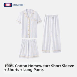 Genio Lamode | Premium Quality Cotton Three-Piece Pajamas Set