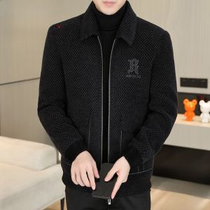 HENGYUANXIANG | Hengyuanxiang 2025 New Gold Mink Velvet Thickened Woolen Jacket Mens High-end Casual Winter Clothes Down Coat Warmth