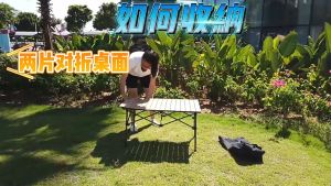 Bàn xếp gấp gọn dã ngoại cắm trại mặt bàn vân gỗ/vân đá cẩm thạch chịu lực lên đến 70kg