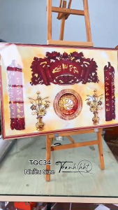 Tranh cửu huyền thất tổ tranh gia tiên tráng gương tranh đức lưu quang tranh tủ thờTranh phòng thờ kính nhớ tổ tiên TQC34