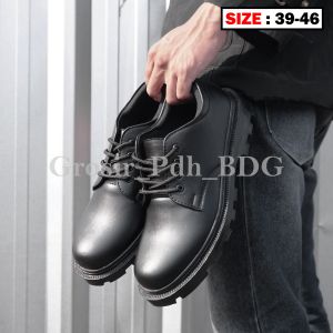 Sepatu Pdh Pria Dinas Security TNI Polri Satpam tali Resleting fantopel Kerja kantor Size 39-46