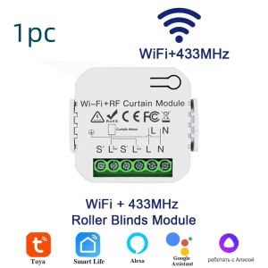 Tuya WiFi Smart Curtain Switch Controllers Roller Blinds Shutter Module RF 433MHz Remote Control Works With Alexa Google Home