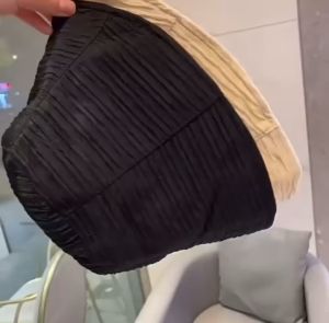 Mũ nón bucket vải xô xếp ly mùa hè cho người lớn phong cách Nhật Bản Ulzzang Vintage mẫu mới 2023