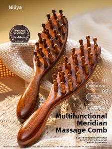 NILIYA | Wooden Anti-static Scalp Massager Head Massage Comb
