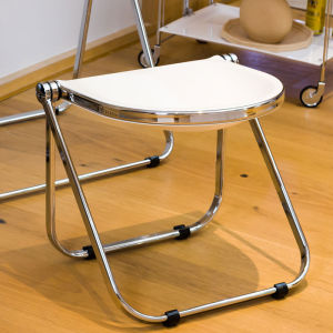 Zhonggu Folding Stool Scandinavian Acrylic Transparent Chair Home Modern Minimalist Dining Chair Internet Celebrity Comfortable Makeup Stool