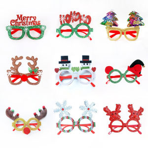 Creative Christmas Decorative Glasses Santa Claus Snowman Deer Antlers Adult Childrens Toy Gift Festive Christmas Spirit