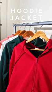 Kanvas Hoodie Jacket for Men & Women Full-Zip w/ Drawstring & Pockets Mens Long Sleeve Sweater Plain Sweatshirts Maroon