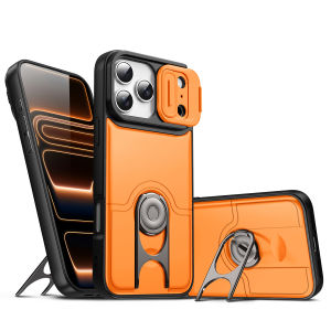 szhaiyu | Slide Camera Protection Armor Phone Case for IPhone Air 17E 16E 15 14 13 11 Pro Max 16Plus Dual Layer Shockproof Kickstand Cover