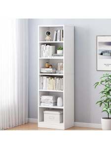 Simple Floor-Standing Bookshelf Storage Rack Home Use Cabinet Organizer Easy Assembly Bookcase Durable Household Storage Solution
