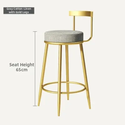 MOLORE | Commercial and Home Use Nordic Style Backed High Stool