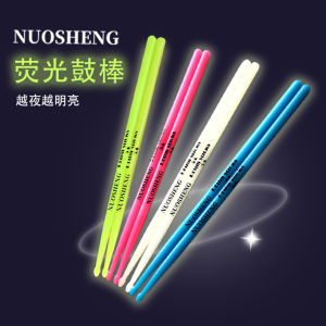 Drum Kit Luminous Drumstick 5A Drumstick Drum Set Hammer Fluorescent Stage Performance Nylon Luminous Drumstick Drumstick Drum Stick 7A