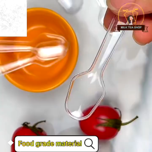 100/500PCS Disposable Plastic Mini Spoons/Individually Packaged Tableware Spoon/Jelly Ice Cream Dessert Spoons