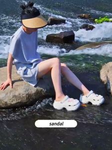 KUMADA Sendal Wanita Keren 2024 Viral Sandal Korean Style Premium EVA Jelly Wedges Platform