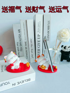 Cute Cat Phone Stand Desktop Office Decorations Creative Atmosphere Arrangement Birthday Gifts Resin Material Mobile Phone Holder