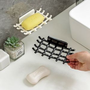 Premium Wall-Mounted Soap Dish Draining Rack Household Bathroom No-Punching New Model Soap Box Hook for Home Personal Hygiene