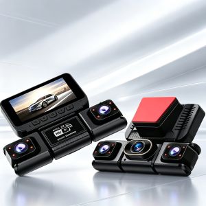 Camera Hành Trình 3/4 Kênh 1080P Phía Trước 720P Phía Bên/đuôi Cảm Biến G Tầm Nhìn Ban Đêm Ghi Hình Vòng Lặp DVR Ô Tô Với WiFi Giám Sát Đỗ Xe