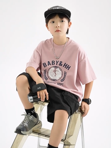 Áo Thun Ngắn Tay Mùa Hè Cho Bé Trai Bé Gái In Hình Năng Động Cổ Tròn | JJ Kids Fashion