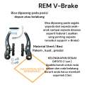 Rem Sepeda V-Brake Rem Japit Vbrake Sepeda Anak Sampai Dewasa Bahan Steel. 