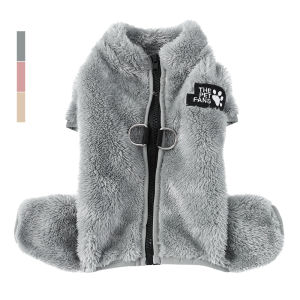 Autumn Winter Clothes for Small Dogs Jumpsuit Cozy Warm Fleece Pet Puppy Pajamas Coat with D-ring Chihuahua Pug Overalls Costume
