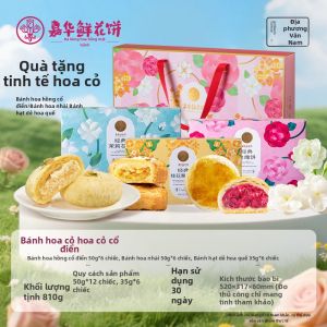 JIAHUA FLOWER PASTRY | Hộp Quà Bánh ngọt Hoa Hồng cho Lễ Trung Thu Tặng Người Cao Tuổi
