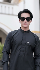 Jubah Pria Muslim Slimfit Jubah Gamis Pria panjang Manset busana muslim jubah muslim pria hitam dewasa katun