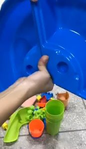 3 in1 Sand Water Table Kids Beach Summer Toys Sandbox Table for Outdoor Activity Sensory Play Table with Chair Toddlers Boys Girls